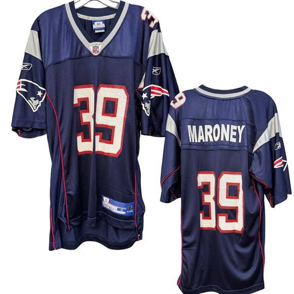 Reebok NFL Patriots Laurence Maroney #39 Jersey Men’s Small Blue - Picture 1 of 7